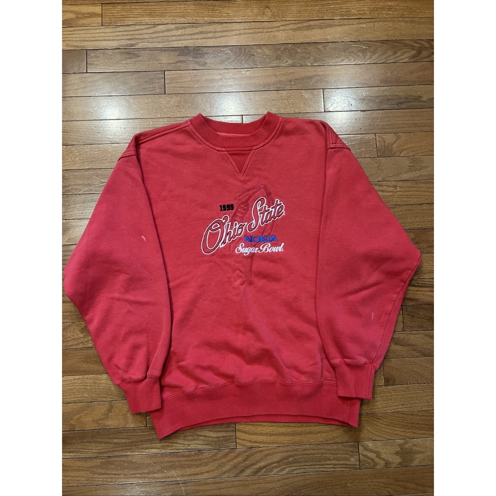 Vintage Ohio State 1999 Sugar Bowl Crewneck Sweatshirt Mens M Nokia Embroidered